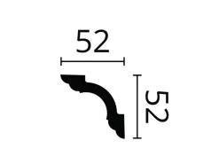 NOEL & MARQUET NMC WT5 WALLSTYL Eckleiste Zierleiste Stuckleiste 2 m 200 cm x 5,2 cm x 5,2 cm Weiß* Zierprofile
