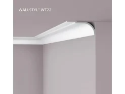 NOEL & MARQUET NMC WT22 WALLSTYL Eckleiste Zierleiste Stuckleiste 2 m 200 cm x 22,5 cm x 10 cm Weiß