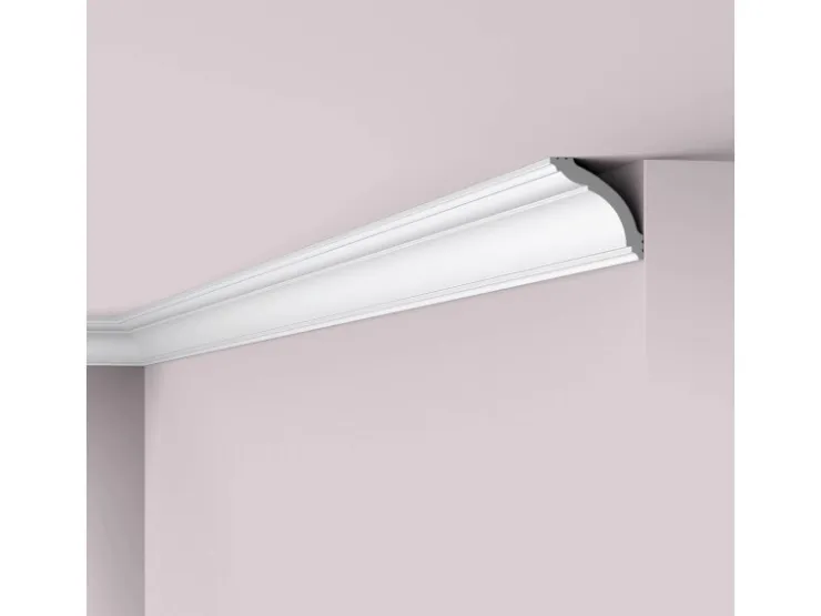 NOEL & MARQUET NMC WT15 WALLSTYL Eckleiste Deckenleiste Zierleiste Stuckleiste 2 m 200 cm x 7 cm x 7 cm Weiß* Zierprofile