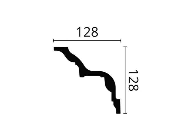 NOEL & MARQUET NMC Z24 ARSTYL Eckleiste Zierleiste Stuckleiste 2 m 200 cm x 12,8 cm x 12,8 cm Weiß* Zierprofile