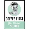 Nostalgic-Art Blechpostkarte Coffee First 10 cm x 14 cm