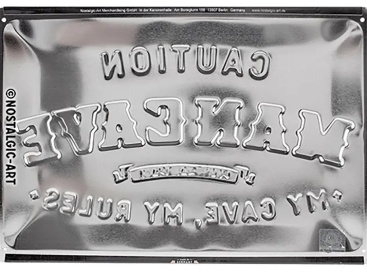 Nostalgic-Art Blechschild Man Cave 20 cm x 30 cm