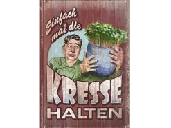 Nostalgic-Art Blechschild Kresse halten 20 cm x 30 cm* Geschenkartikel