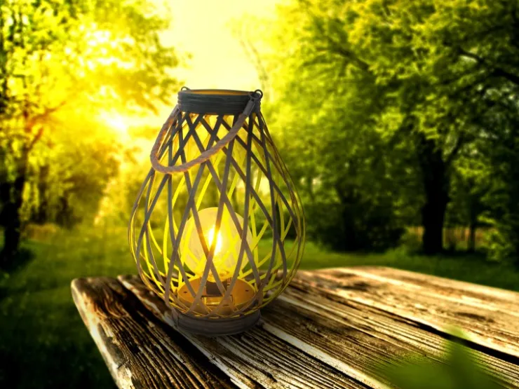Näve LED-Deko-Solarleuchte 31 cm Grün Gold mit Aufhängemöglichkeit* Laternen
