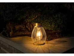 Näve LED-Deko-Solarleuchte IP44 Silber 21,5 cm* Laternen