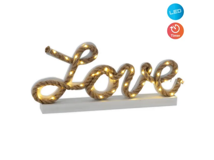 Näve LED-Deko-Tischleuchte Love Natur 20 cm x 45 cm x 5 cm* Weitere Regale
