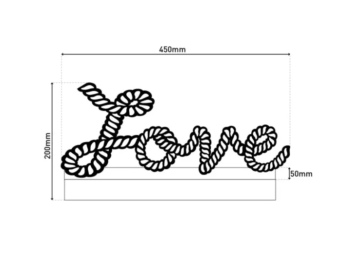 Näve LED-Deko-Tischleuchte Love Natur 20 cm x 45 cm x 5 cm* Weitere Regale