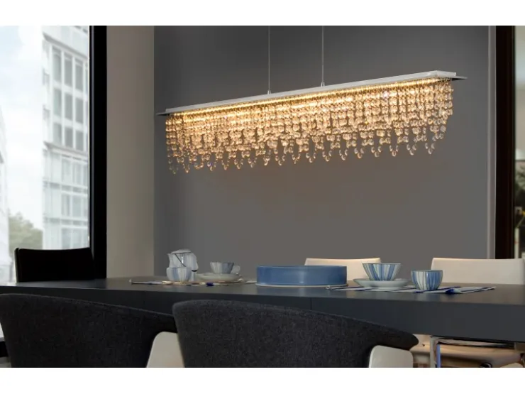 Näve LED-Pendelleuchte Diamonds Chrom* Deckenplatten