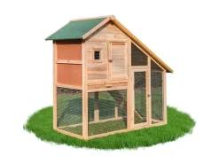 NYVI Kaninchenstall mit Auslauf 138x61x120 cm Natur* Kleintierbedarf
