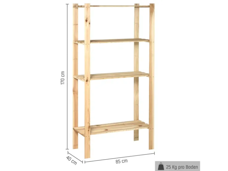 OBI Holz-Schraubregal 170 cm x 85 cm x 40 cm