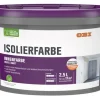 OBI Isolierfarbe Konservierungsmittelfrei Weiß-Matt 2,5 l