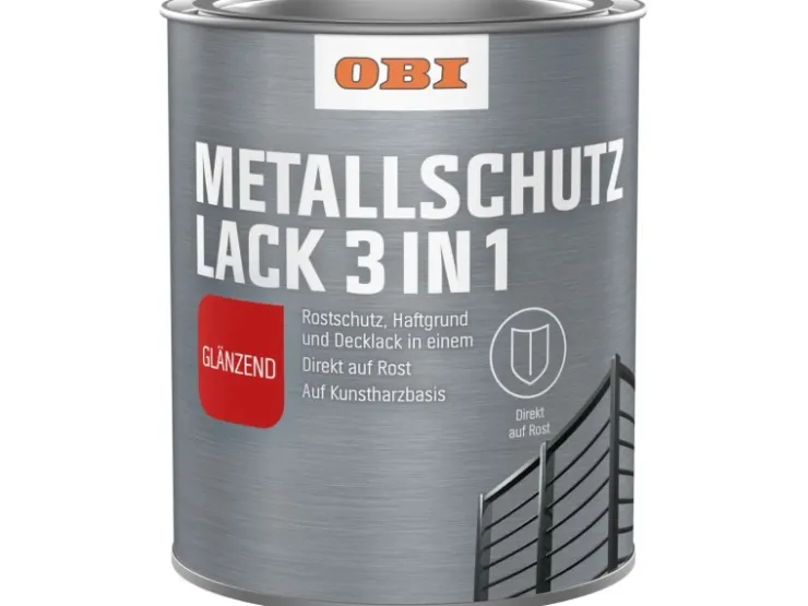 OBI Metallschutzlack 3in1 RAL 7016 glänzend 750 ml
