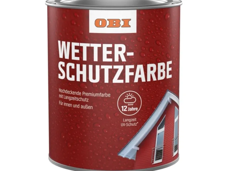 OBI Wetterschutzfarbe seidenmatt 750 ml* Weißlacke