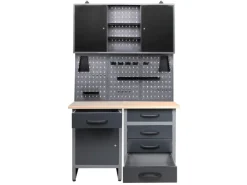 Ondis24 Werkstatt Set Entdecker 120 cm 1 Schrank Werkstatteinrichtung Werkbank* Schränke