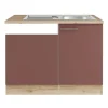 Optifit Bari407 Küchen-Spülenunterschrank Rostrot