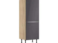 Optifit Küchen-Midischrank Linus984 60cm x 176,6cm x 58,4cm Anthrazit-Wildeiche* Möbelserien