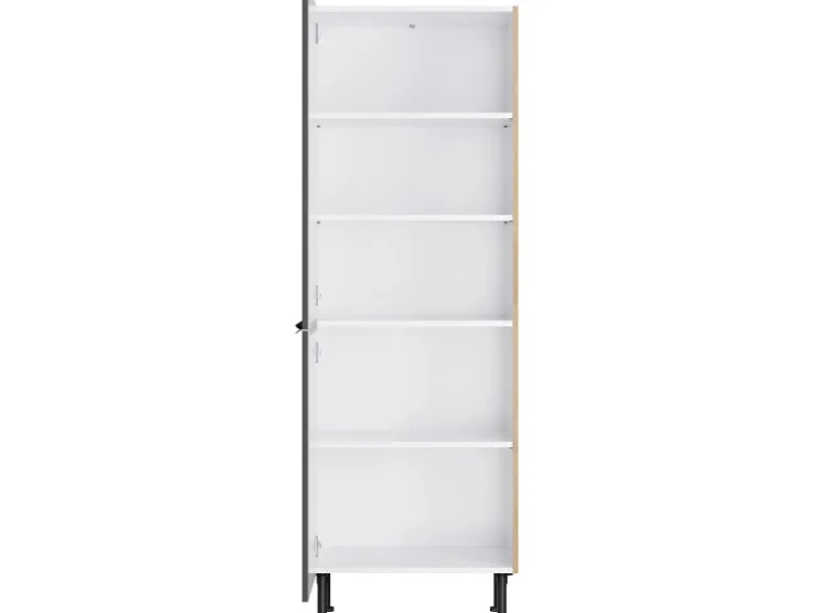 Optifit Küchen-Midischrank Linus984 60cm x 176,6cm x 58,4cm Anthrazit-Wildeiche* Möbelserien