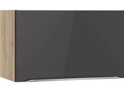 Optifit Küchen-Oberschrank Linus984 60cm x 35,2cm x 34,9cm Anthrazit-Wildeiche