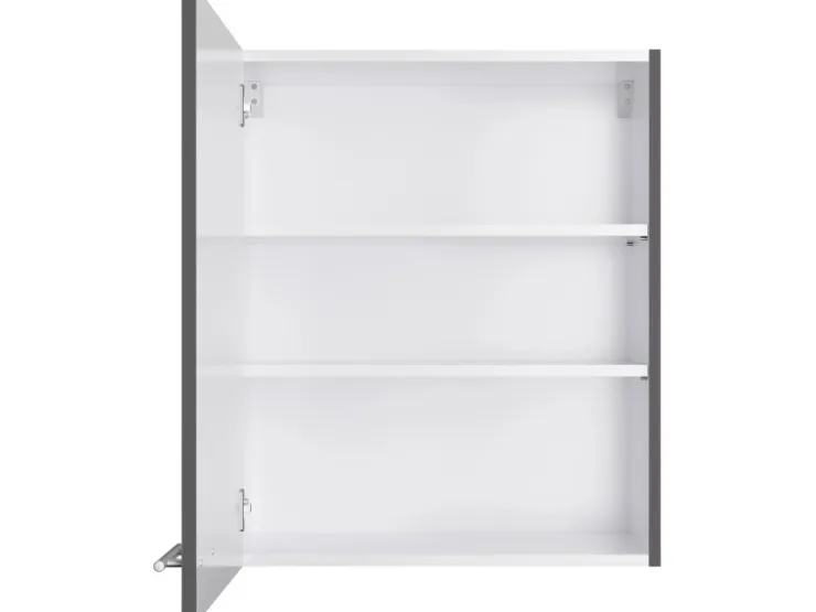 Optifit Küchen-Oberschrank Ingvar420 60 cm x 70,4 cm x 34,9 cm Anthrazit Matt* Schränke