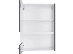 Optifit Küchen-Oberschrank mit Glassegment Ingvar420 50 cm Anthrazit Matt