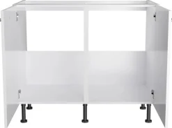 Optifit Küchen-Spülenunterschrank Bengt932 100 cm x 87 cm x 58,4 cm Weiß* Schränke