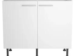 Optifit Küchen-Spülenunterschrank Bengt932 100 cm x 87 cm x 58,4 cm Weiß* Schränke