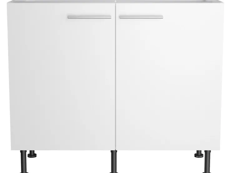 Optifit Küchen-Spülenunterschrank Bengt932 100 cm x 87 cm x 58,4 cm Weiß* Schränke