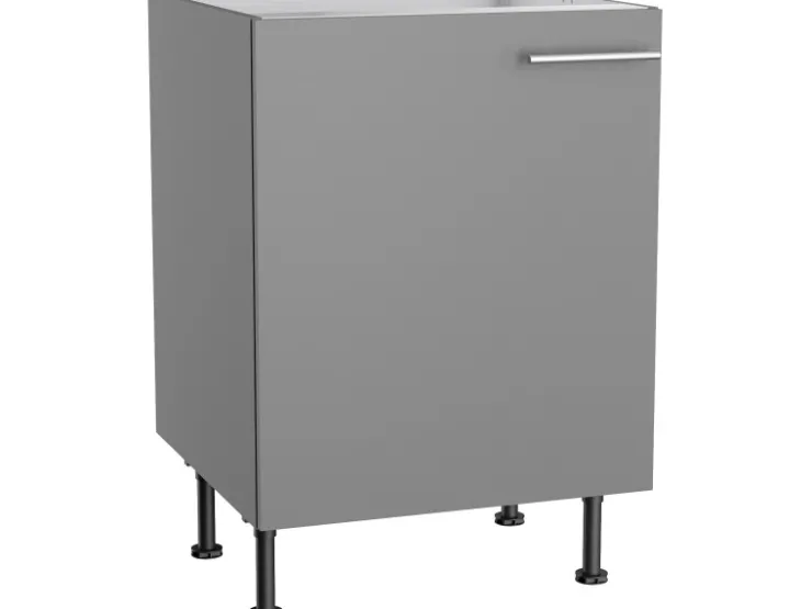 Optifit Küchen-Spülenunterschrank Mats825 60 cm x 87 cm x 58,4 cm Basaltgrau* Schränke