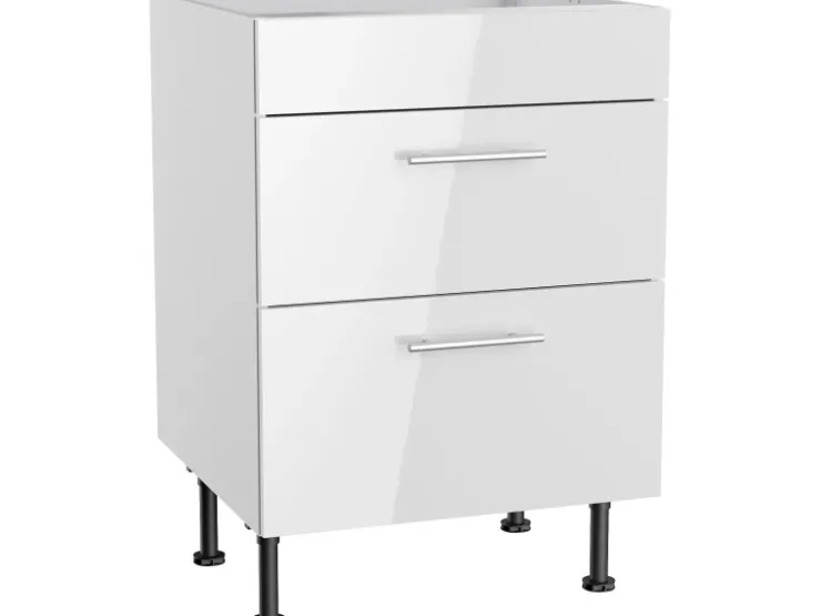 Optifit Küchen-Unterschrank für Kochfeld Rurik986 60 cm x 87 cm x 58,4 cm Weiß