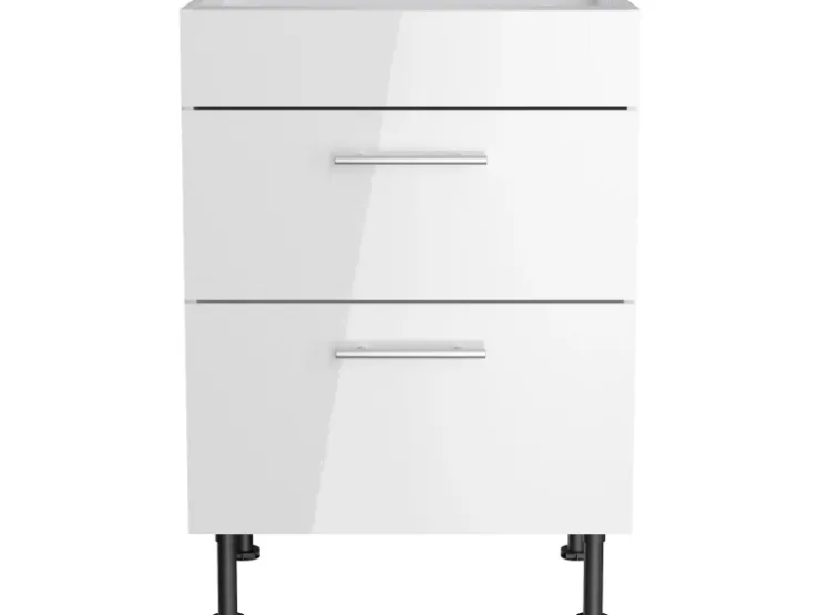 Optifit Küchen-Unterschrank für Kochfeld Rurik986 60 cm x 87 cm x 58,4 cm Weiß