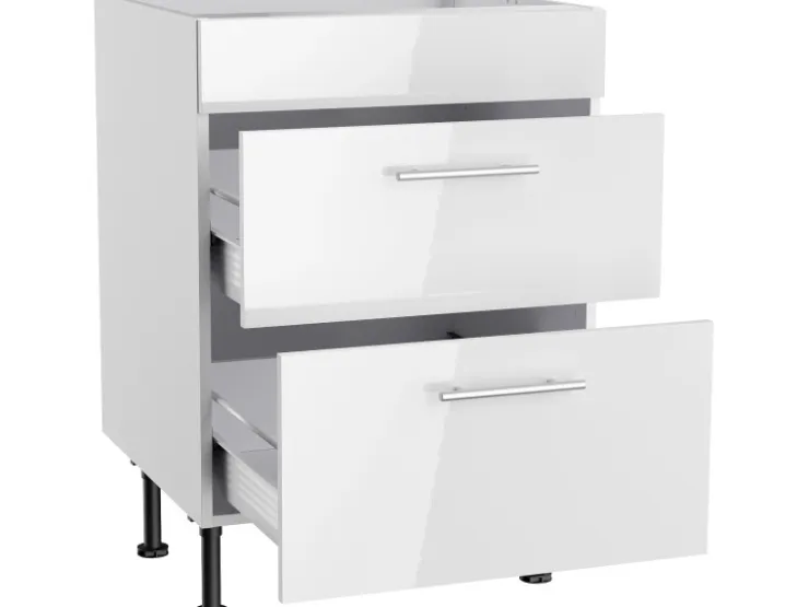 Optifit Küchen-Unterschrank für Kochfeld Rurik986 60 cm x 87 cm x 58,4 cm Weiß