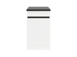 Optifit Küchen-Unterschrank 50 x 88 x 60 cm Luca932 Weiß Anthrazit