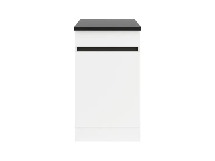 Optifit Küchen-Unterschrank 50 x 88 x 60 cm Luca932 Weiß Anthrazit