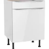 Optifit Küchen-Unterschrank Arvid986 60 cm x 87 cm x 58,4 cm Weiß* Weißlacke