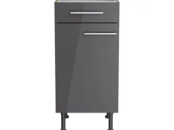 Optifit Küchen-Unterschrank Jonte984 40 cm x 87 cm x 58,4 cm Anthrazit-Wildeiche* Möbelserien