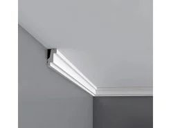 ORAC DECOR CB530 BASIXX Stuckprofil Zier-Eck-Wand-Decken-Leiste Dekor kantig 2 m 200 cm x 2,7 cm x 1,5 cm Weiß