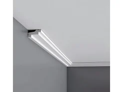 ORAC DECOR CB530 BASIXX Stuckprofil Zier-Eck-Wand-Decken-Leiste Dekor kantig 2 m 200 cm x 2,7 cm x 1,5 cm Weiß