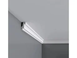 ORAC DECOR CB530 BASIXX Stuckprofil Zier-Eck-Wand-Decken-Leiste Dekor kantig 2 m 200 cm x 2,7 cm x 1,5 cm Weiß