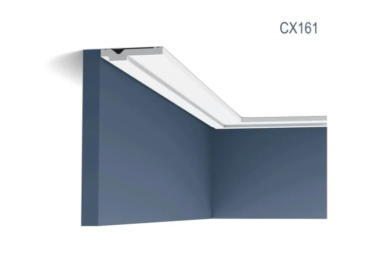 ORAC DECOR CX161 AXXENT Profilleiste Zierleiste Wand Decken Sockel-Leiste 2 m 200 cm x 6,9 cm x 1,3 cm Weiß* Zierprofile