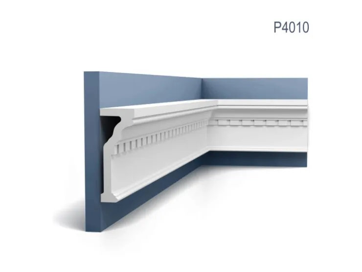ORAC DECOR P4010 Wandleiste Friesleiste Zierleiste Stuckleiste 2 m 200 cm x 5,5 cm x 14,5 cm Weiß
