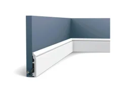 ORAC DECOR SX173 AXXENT CONTOUR Sockelleiste Zierleiste Wandleiste 2 m 200 cm x 10,0 cm x 1,6 cm Weiß* Zierprofile