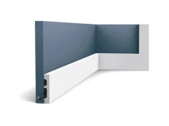 ORAC DECOR SX157 AXXENT SQUARE Sockelleiste Wandleiste Zierleiste 2 m 200 cm x 1,3 cm x 6,6 cm Weiß* Zierprofile