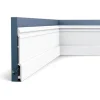 ORAC DECOR SX191 LUXXUS HIGH RISE Sockelleiste Zierleiste Stuckleiste 2 m 200 cm x 2,1 cm x 21 cm Weiß* Zierprofile