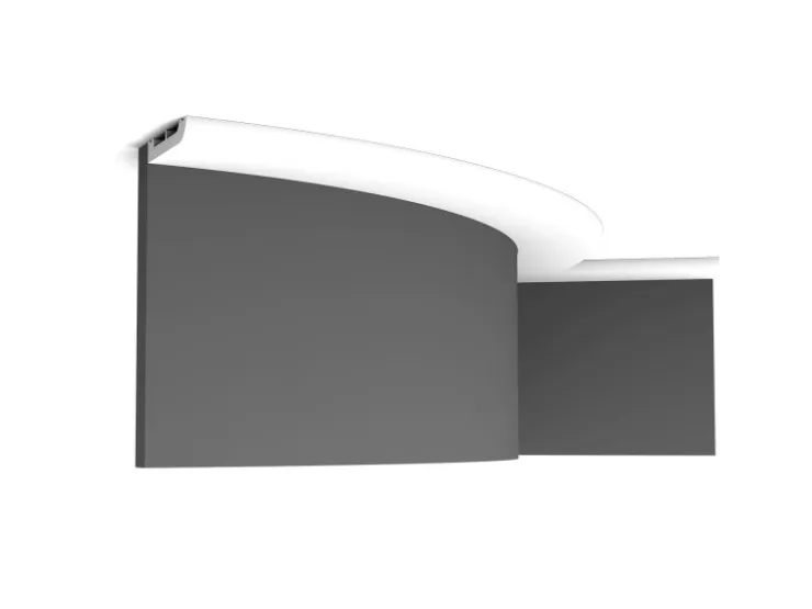 ORAC DECOR SX183F AXXENT CASCADE Flexible Sockelleiste Wandleiste Zierleiste 2 m 200 cm x 1,3 cm x 7,5 cm Weiß* Zierprofile
