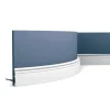 ORAC DECOR SX195F LUXXUS HAMBURG Flexible Sockelleiste Zierleiste 2 m 200 cm x 1,9 cm x 8 cm Weiß* Zierprofile