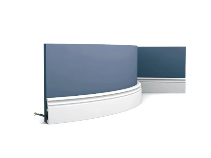 ORAC DECOR SX195F LUXXUS HAMBURG Flexible Sockelleiste Zierleiste 2 m 200 cm x 1,9 cm x 8 cm Weiß* Zierprofile