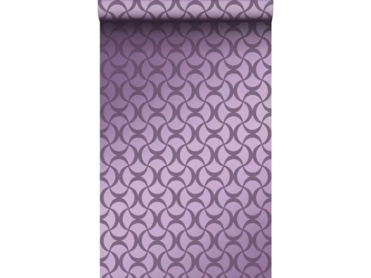 Origin-luxury wallcoverings Origin Wallcoverings Tapete Grafisches Muster Lila 53 cm x 10,05 m 345736