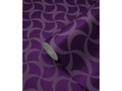 Origin-luxury wallcoverings Origin Wallcoverings Tapete Grafisches Muster Lila 53 cm x 10,05 m 345736