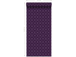 Origin-luxury wallcoverings Origin Wallcoverings Tapete Grafisches Muster Lila 53 cm x 10,05 m 345736