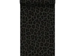 Origin-luxury wallcoverings Origin Wallcoverings Tapete Leopardenmuster Dunkelgrau und Schwarz 53 cm x 10.05 m* Dekorative Tapeten